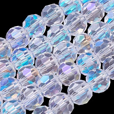 Electroplate Glass Beads Strands EGLA-J042-8mm-AB03-1