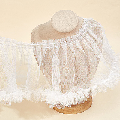2Yards Polyester Pleated Lace Trim OCOR-CY0003-23B-1