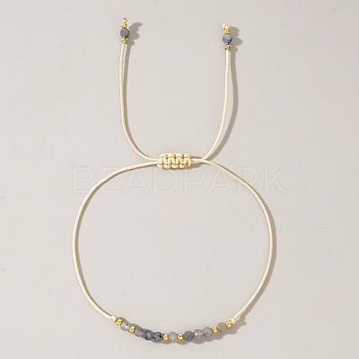 Natural Birthstone Braided Bead Bracelets for Women LS-VA8051-12-1