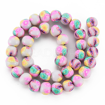 Handmade Polymer Clay Beads Strands CLAY-N008-055-04-1