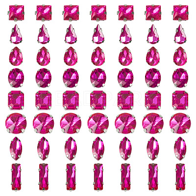 80Pcs 8 Styles Sew on Rhinestone RGLA-TA0001-11D-1
