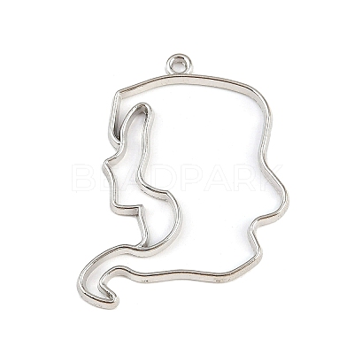 Zinc Alloy Open Back Bezel Pendants PALLOY-D580-05P-E-1