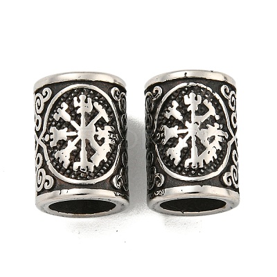316 Surgical Stainless Steel European Beads STAS-Q326-03AS-04-1