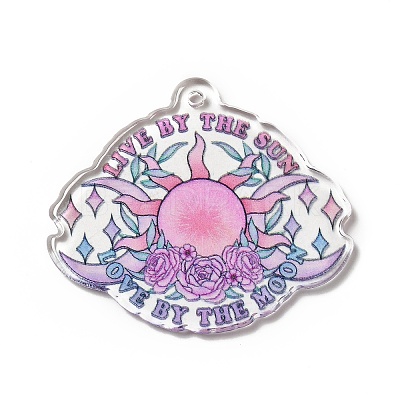Halloween Printed Acrylic Pendants MACR-G059-04C-1