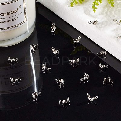 Tarnish Resistant Stainless Steel Bead Tips STAS-R061-05-1