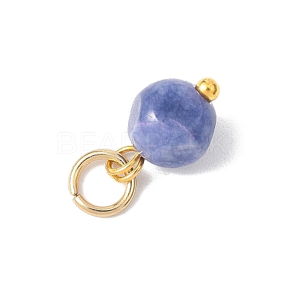 Natural Colorful Tourmaline Dice Charms PALLOY-JF04580-01-1