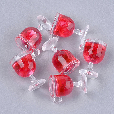 Resin Cup Pendants X-CRES-S359-11F-1