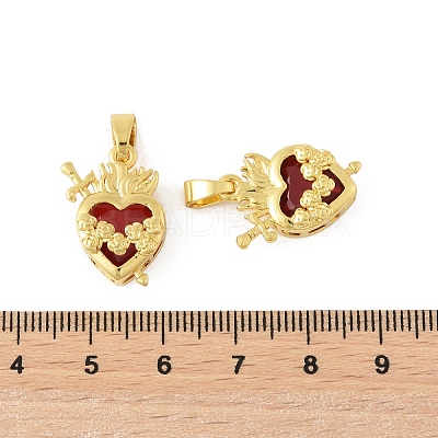 Brass & Glass Pendants KK-F900-01G-02-1