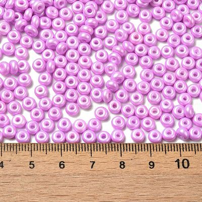 Baking Paint Luster Glass Seed Beads SEED-B001-04A-07-1