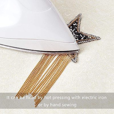 Sparkling Rhinestone Hotfix Rhinestone Iron on Patches DIY-FG0001-39-1