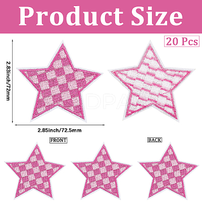 20Pcs Polyester Clothing Patches DIY-CY0002-35B-1