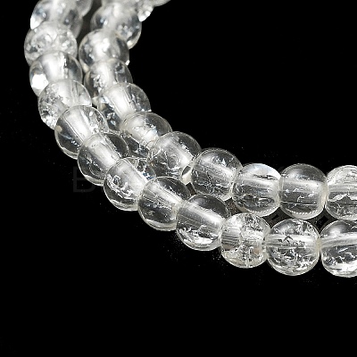 Crackle Glass Beads Strands X-CCG-Q001-4mm-01-1