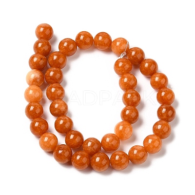 Natural Dyed White Jade Beads Strands G-M402-C04-07-1