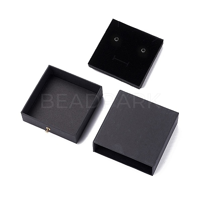 Square Paper Drawer Jewelry Set Box CON-C011-03B-01-1