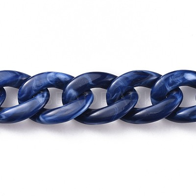 Acrylic Curb Chains AJEW-JB00505-03-1