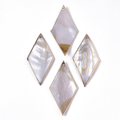 Natural Freshwater Shell Big Pendants SHEL-N026-12-1