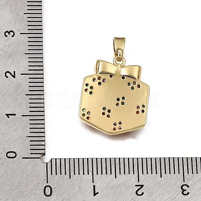 Brass Micro Pave Colorful Cubic Zirconia Pendants KK-CBAA632-28G-1