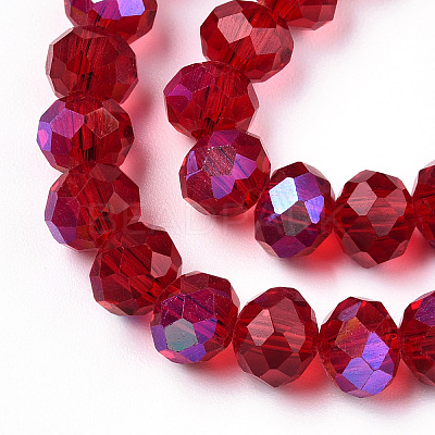 Electroplate Glass Beads Strands EGLA-A034-T3mm-L20-1