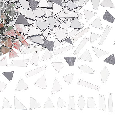 180Pcs 10 Style Sew On Mirror Rhinestones DIY-PH0013-73-1