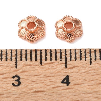 Brass Bead Caps KK-C260-14RG-1