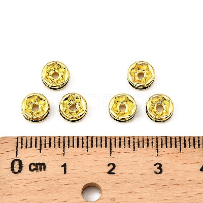 Brass Grade A Rhinestone Spacer Beads RSB036NF-12G-1