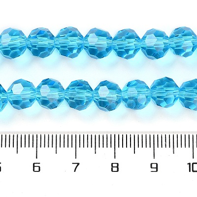 Transparent Glass Beads Strands GLAA-Q104-01C-1