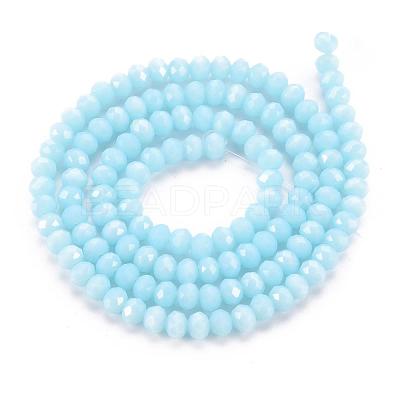 Opaque Solid Color Glass Beads Strands X-EGLA-A034-P4mm-D06-1