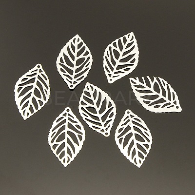 Leaf Iron Pendants KK-O015-20S-1