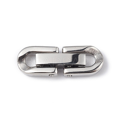 Non-Tarnish 304 Stainless Steel Fold Over Clasps STAS-G307-11A-P-1