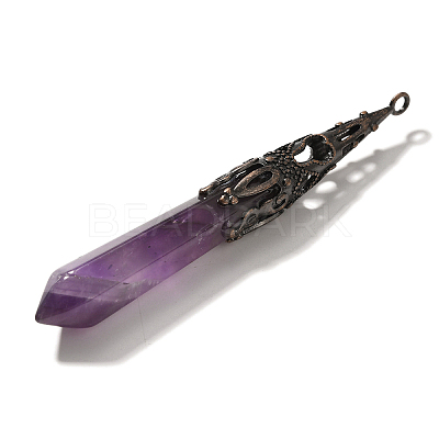 Natural Amethyst Pointed Big Pendants G-P560-02R-21-1