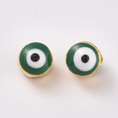 Alloy Enamel European Beads LS-ENAM-WH0047-14B-1
