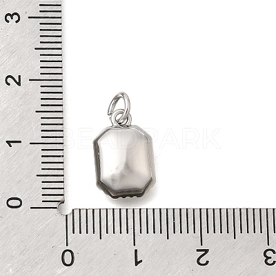 Brass Micro Pave Cubic Zirconia and Glass Pendants KK-N289-14P-01-1