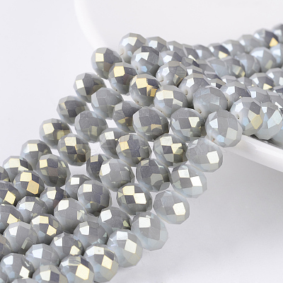 Electroplate Glass Beads Strands EGLA-A034-J4mm-Y02-1