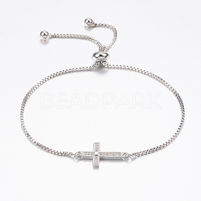 Adjustable Brass Bolo Bracelets BJEW-P200-11P-1