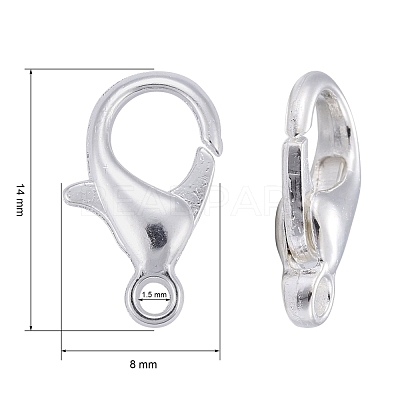Zinc Alloy Lobster Claw Clasps E105-S-1