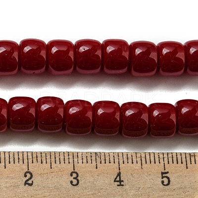 Opaque Glass Beads Strands GLAA-NH0002-B07-1