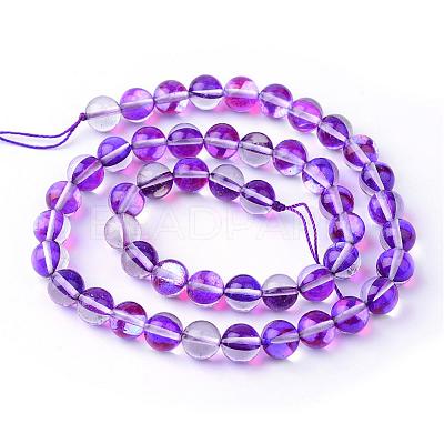 Synthetic Moonstone Beads Strands G-R375-8mm-B-1