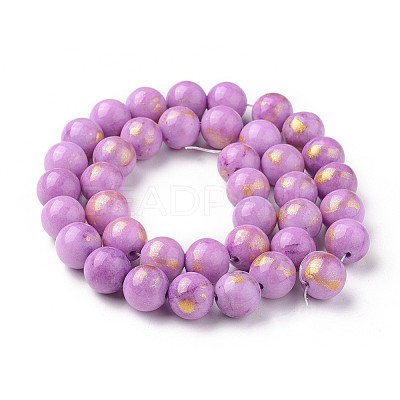 Natural Mashan Jade Beads Strands G-F670-A09-8mm-1