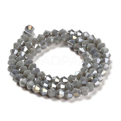 Opaque Solid Color Electroplate Glass Beads Strands LS-GLAA-F029-P4mm-A14-1