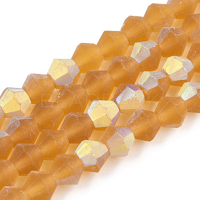 Imitate Austrian Crystal Bicone Frosted Glass Beads Strands EGLA-A039-T3mm-MB28-1