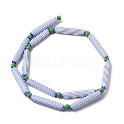 Handmade Lampwork Chevron Beads LAMP-Z019-01-12-1