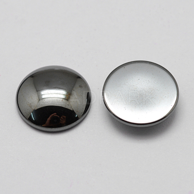 Non-magnetic Synthetic Hematite Cabochons X-G-P162-05-10mm-1
