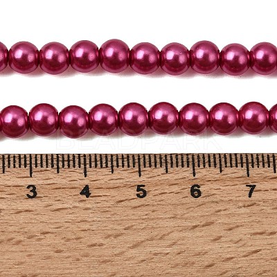 Eco-Friendly Dyed Glass Pearl Round Beads Strands HY-A008-6mm-RB058-1