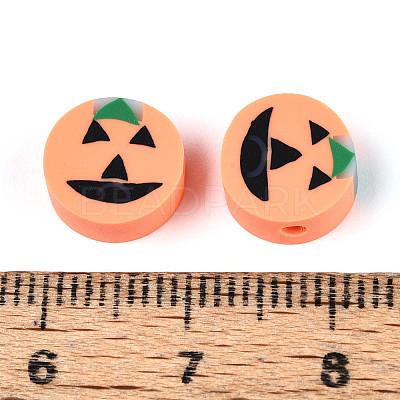 Halloween Handmade Polymer Clay Beads CLAY-T022-15C-1