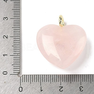 Natural Rose Quartz Pendants X-G-C274-04H-1