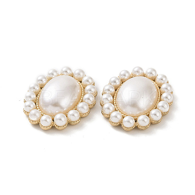 ABS Imitation Pearl Cabochons PALLOY-E026-02G-1