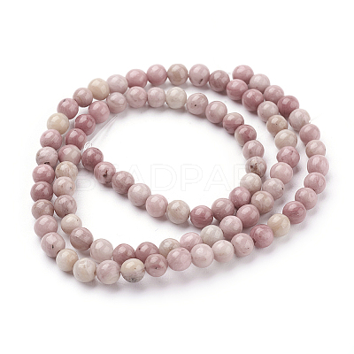 Natural Rhodonite Beads Strands X-G-G099-6mm-33-1