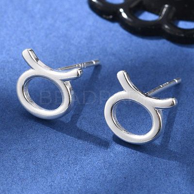 925 Sterling Silver Stud Earrings EJEW-K303-01S-02-1