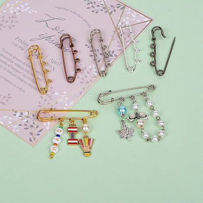 Ion Plating(IP) 304 Stainless Steel Safety Pins Brooch Findings STAS-I673-06RG-1