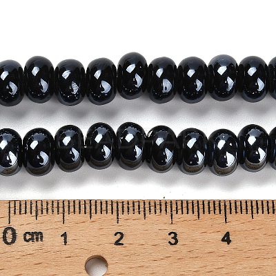 Glazed Porcelain Rondelle Beads PORC-Q001-01H-1